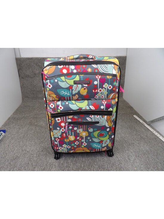 Lily Bloom Handbags - Lily Bloom Floral Spinner Carry-On Luggage Suitcase Expandable Travel Bag 25x16